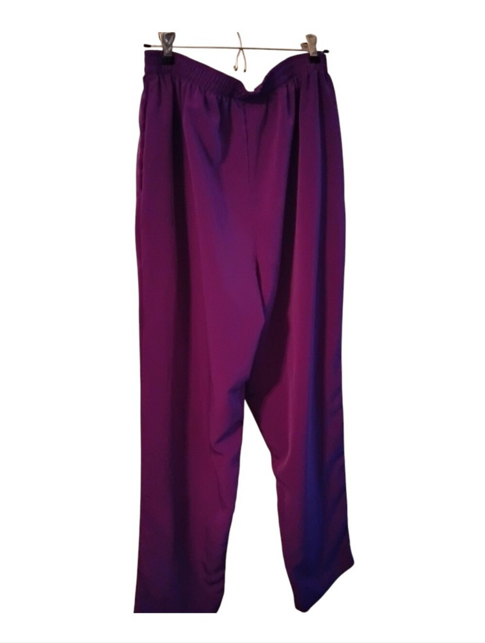Maggie Sweet Pants, Purple, Women's Size Petite Medium, Polyester, Pre-owned - Picture 2 of 5